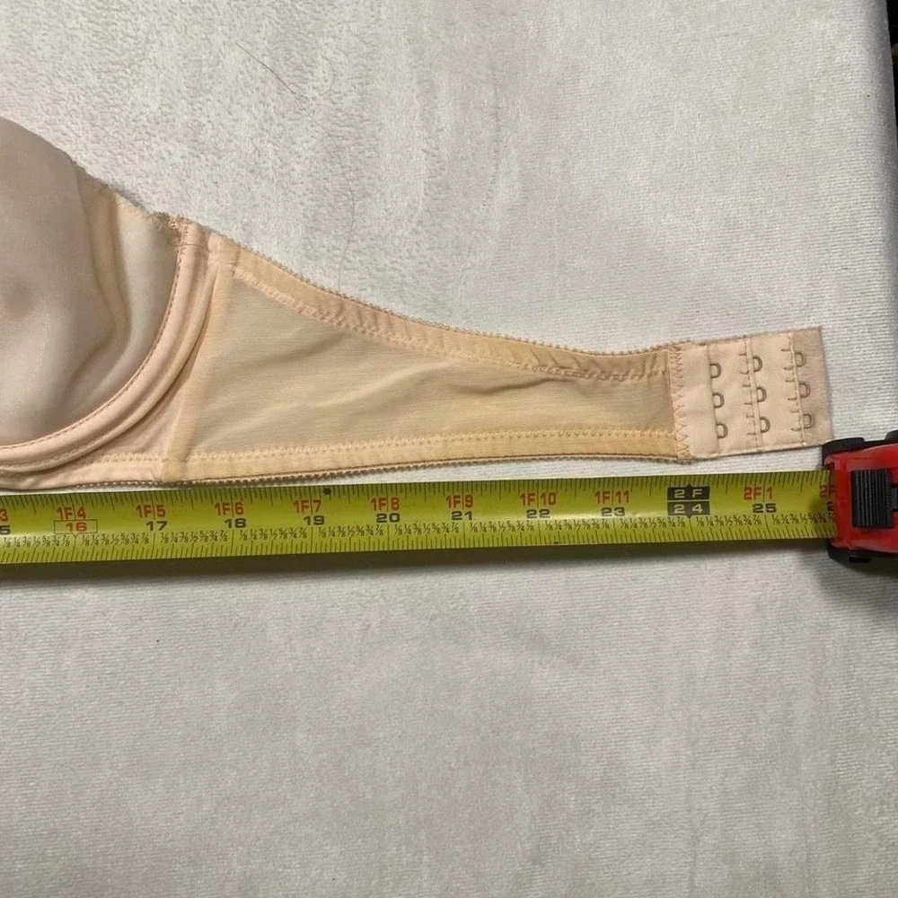 Vintage Bali‎ Seamless Strapless Bra Beige 36B Underwire Support Pin Up Retro